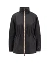 Burberry Polyamide Jacket With Classic Collar In Black