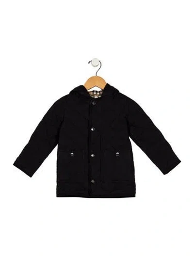 Pre-owned Burberry Babies' Nylon Jacket In Black