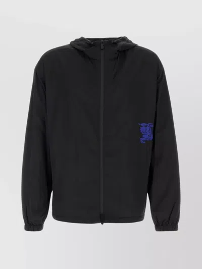 BURBERRY NYLON JACKET FEATURING HOOD AND ELASTIC CUFFS
