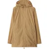 Burberry Hooded Jacket In Flax