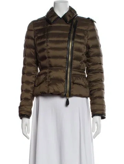 Pre-owned Burberry Nylon Jacket In Green