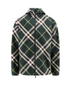 BURBERRY NYLON JACKET WITH CHECK MOTIF