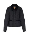 Burberry Oldham Quilted Nylon Crop Jacket In Black