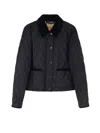 Burberry Women Nylon Jacket With Stitching In Black