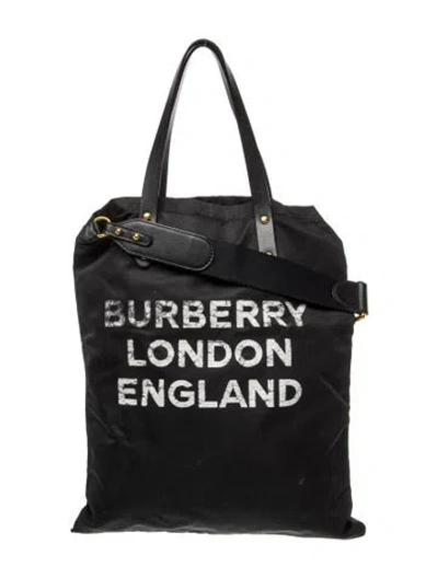 Pre-owned Burberry Nylon Messenger Bag In Black