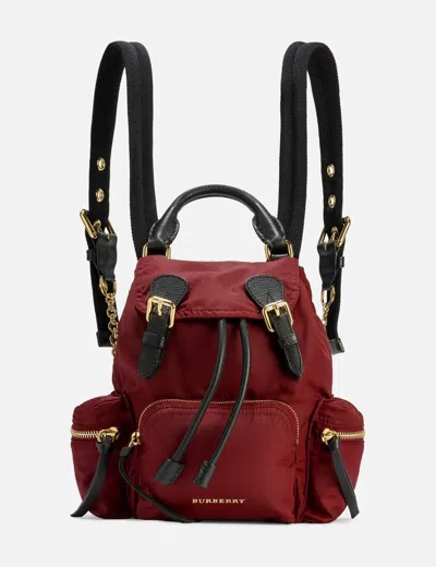 Burberry Nylon Mini Backpack In Red