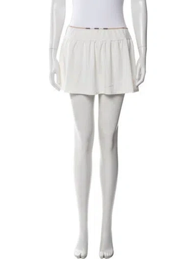 Pre-owned Burberry Nylon Mini Skirt In White