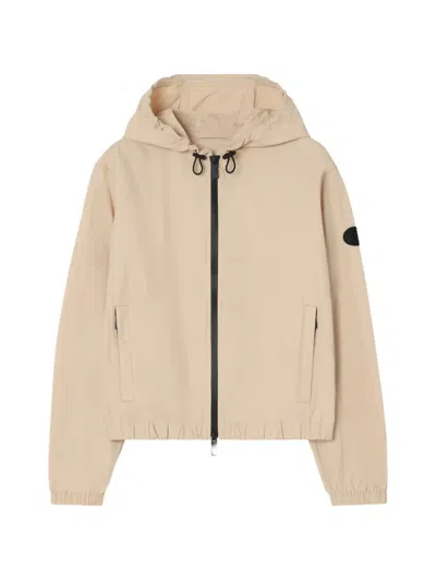 Burberry Nylon Nelson Hooded Jacket In Brown