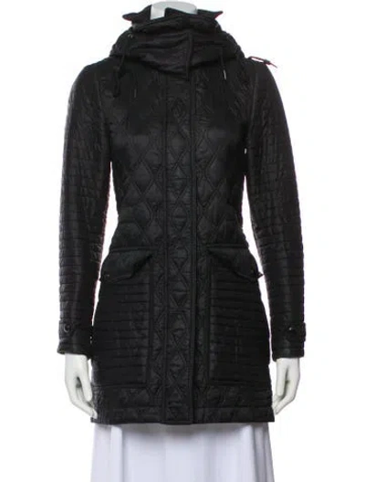 Pre-owned Burberry Nylon Parka In Black