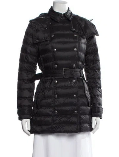 Pre-owned Burberry Nylon Parka In Black