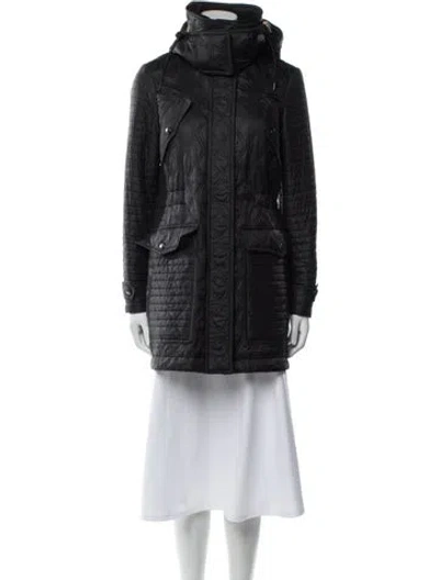 Pre-owned Burberry Nylon Parka In Black