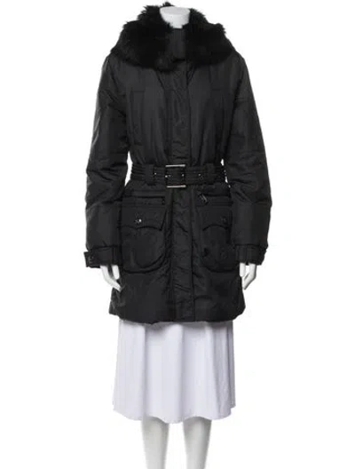 Pre-owned Burberry Nylon Parka In Black