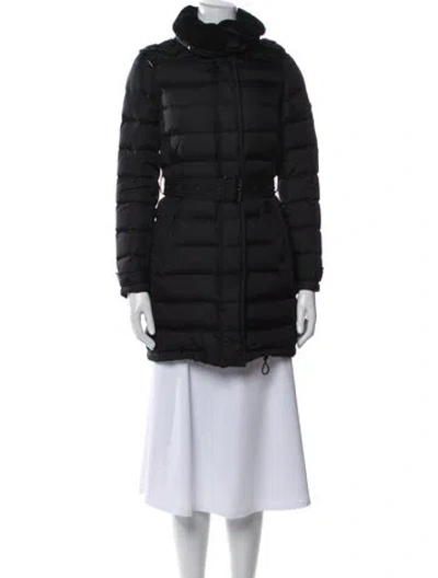 Pre-owned Burberry Nylon Parka In Black