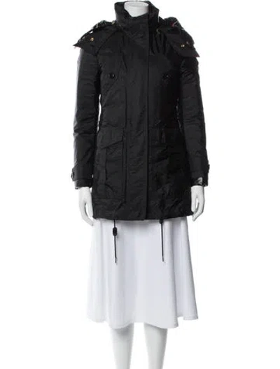 Pre-owned Burberry Nylon Parka In Black