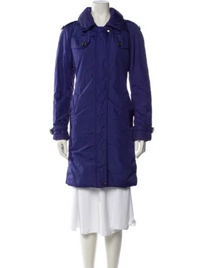 Pre-owned Burberry Nylon Parka In Blue