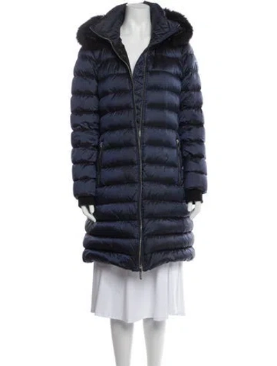 Pre-owned Burberry Nylon Parka In Blue