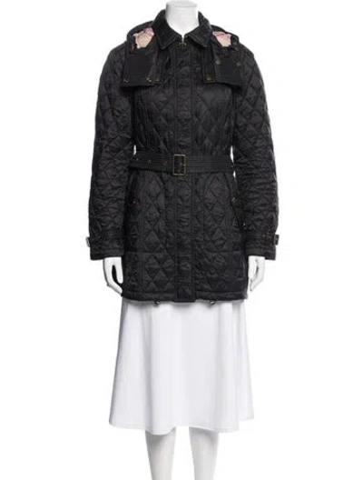 Pre-owned Burberry Nylon Parka In Blue