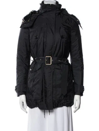 Pre-owned Burberry Nylon Parka In Gray