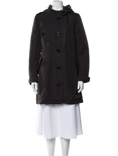 Pre-owned Burberry Nylon Parka In Gray