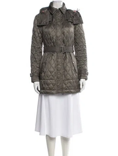 Pre-owned Burberry Nylon Parka In Green