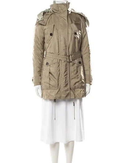 Pre-owned Burberry Nylon Parka In Neutral