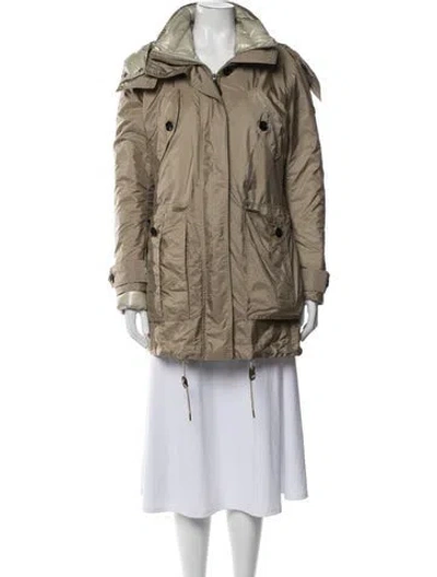 Pre-owned Burberry Nylon Parka In Neutrals