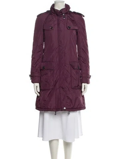 Pre-owned Burberry Nylon Parka In Purple