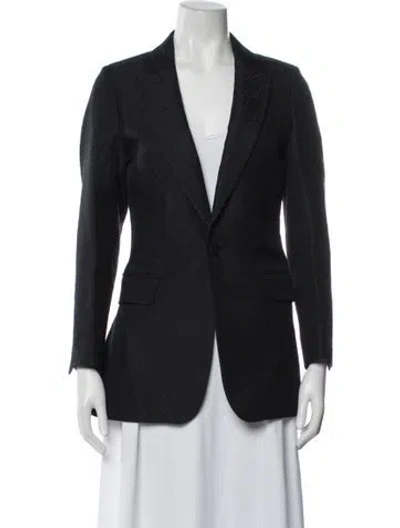 Pre-owned Burberry Nylon Patterned Blazer In Blue