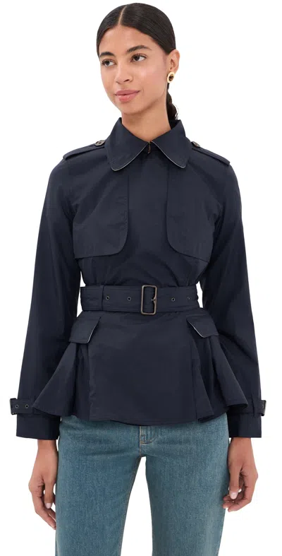 Burberry Nylon Pembury Trench Jacket Navy In Blue