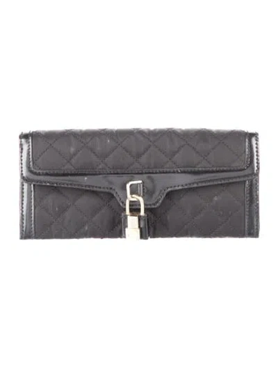 Pre-owned Burberry Nylon Printed Wallet In Black