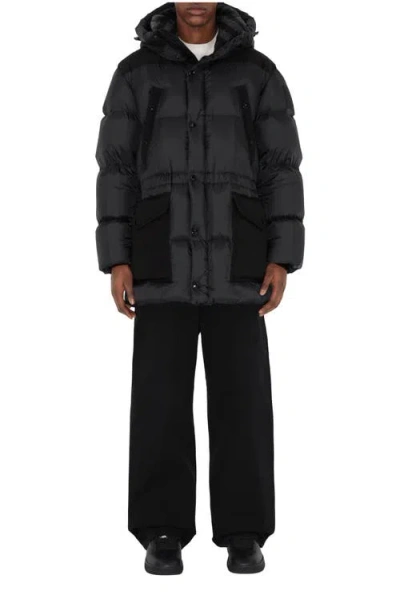 Burberry Quilted Puffer Coat In Charcoal Grey