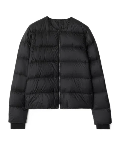 Burberry Nylon Puffer Jacket In Black