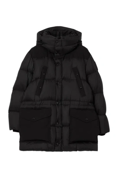 Burberry Quilted Puffer Coat In Charcoal Grey