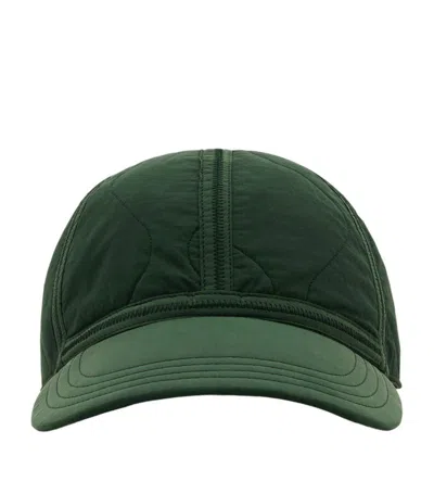 Burberry Nylon Quilted Baseball Cap In Green