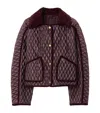 Burberry Mahogany Floriston Cropped Quilted Nylon Jacket Women In Brown