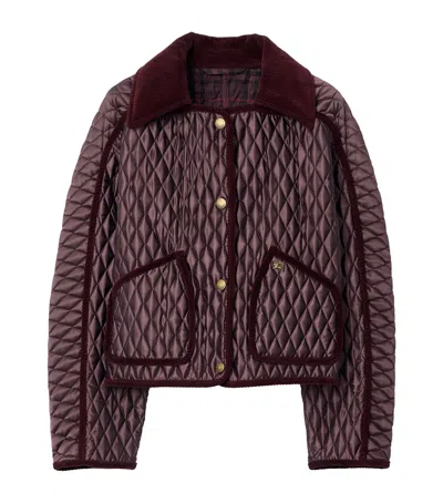 BURBERRY QUILTED CROPPED FLORISTON JACKET