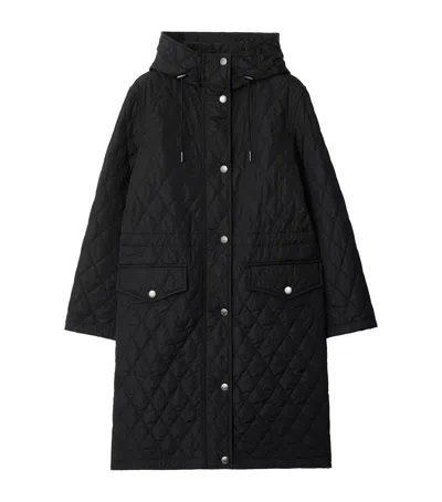 BURBERRY NYLON QUILTED HOODED PARKA