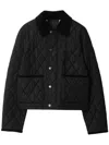 Burberry Check Lining Quilted Nylon Dorset Jacket Clothing In Black