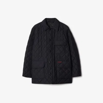 Burberry Nylon Quilted Jacket In Black