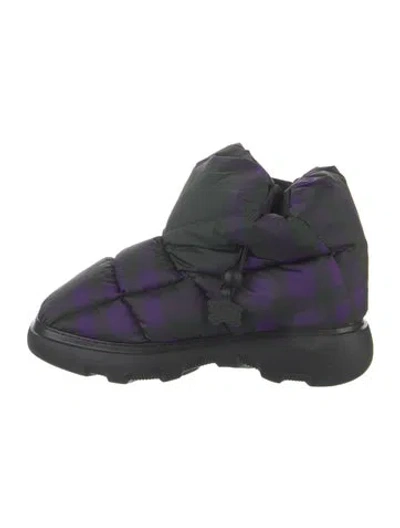 Pre-owned Burberry Nylon Rain Boots In Multi