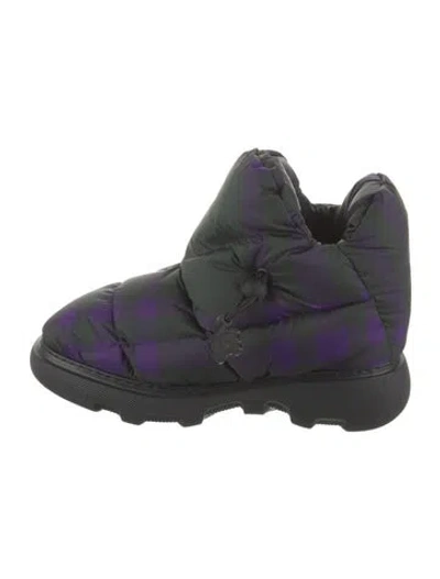 Pre-owned Burberry Nylon Rain Boots W/ Tags In Multi