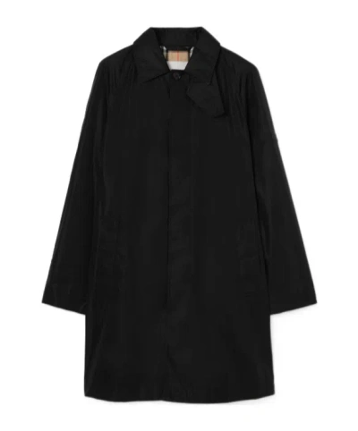 Burberry Nylon Ridgewood Car Coat In Black