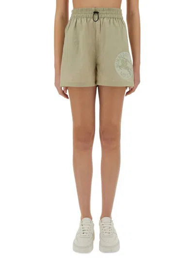 Burberry Shorts Elastic Waistband Side Pocket In Brown