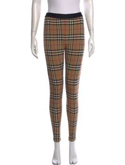 Pre-owned Burberry Nylon Skinny Leg Pants In Neutrals