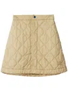 Burberry Quilted Mini Skirt In White