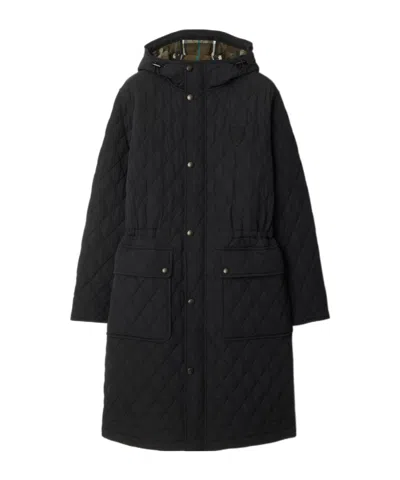 BURBERRY BURBERRY QUILTED HOODED DOWN COAT