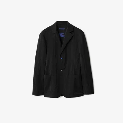 Burberry Nylon Tailored Jacket In Black