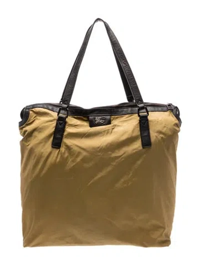 Pre-owned Burberry Nylon Tote In Neutral