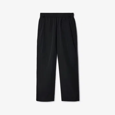 Burberry Nylon Trousers In Black