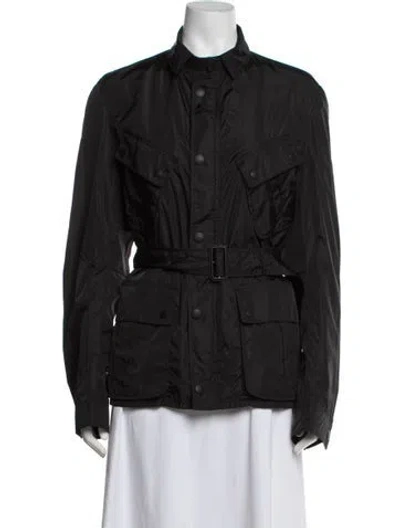 Pre-owned Burberry Nylon Utility Jacket In Black